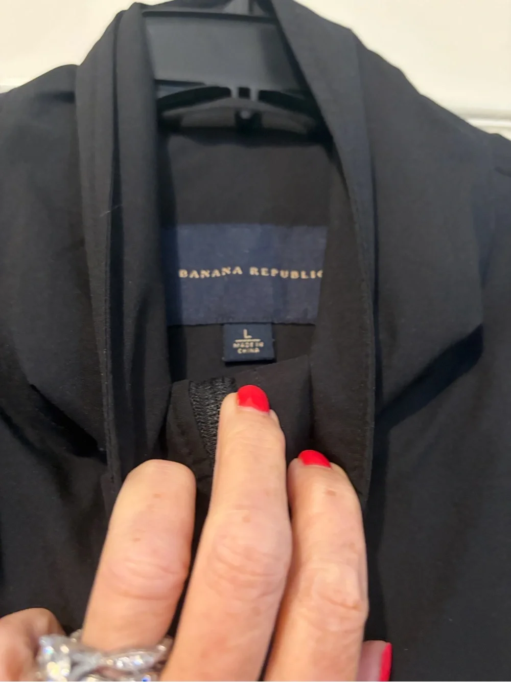 Banana Republic GoreTex Utility Field Jacket Men Black Full Zip Waterproof L - Picture 5 of 10